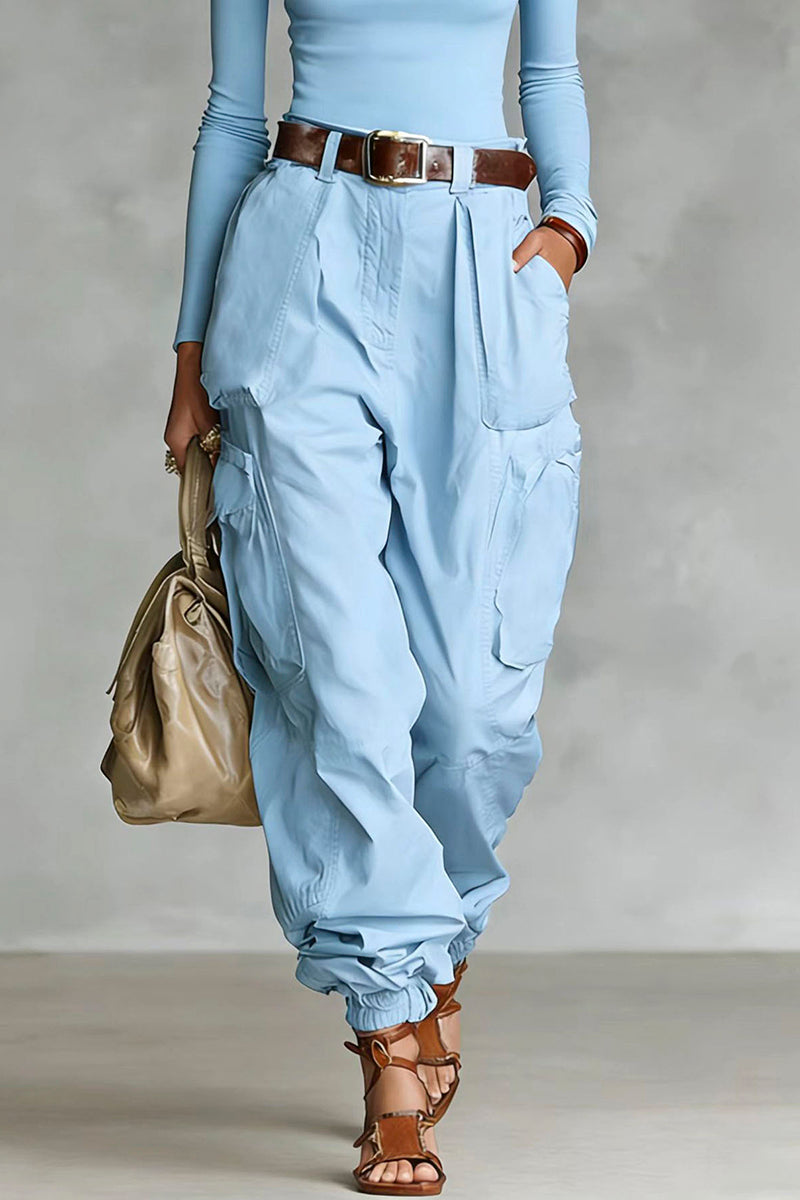 High-Waist Relaxed Cargo Pants