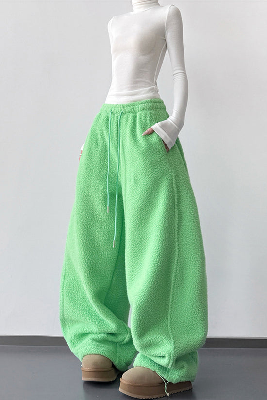 Oversized Drawstring Casual Pants