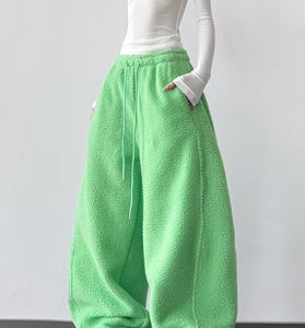 Oversized Drawstring Casual Pants