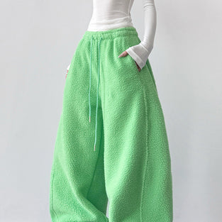 Oversized Drawstring Casual Pants