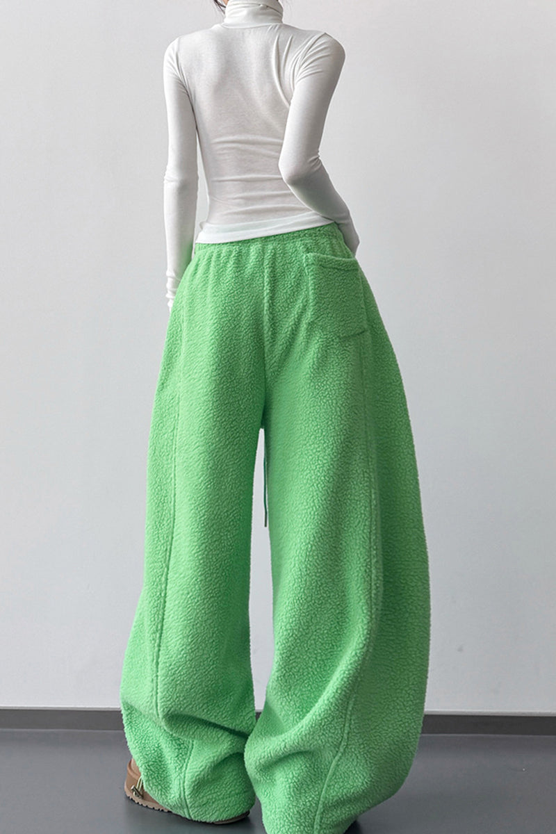 Oversized Drawstring Casual Pants