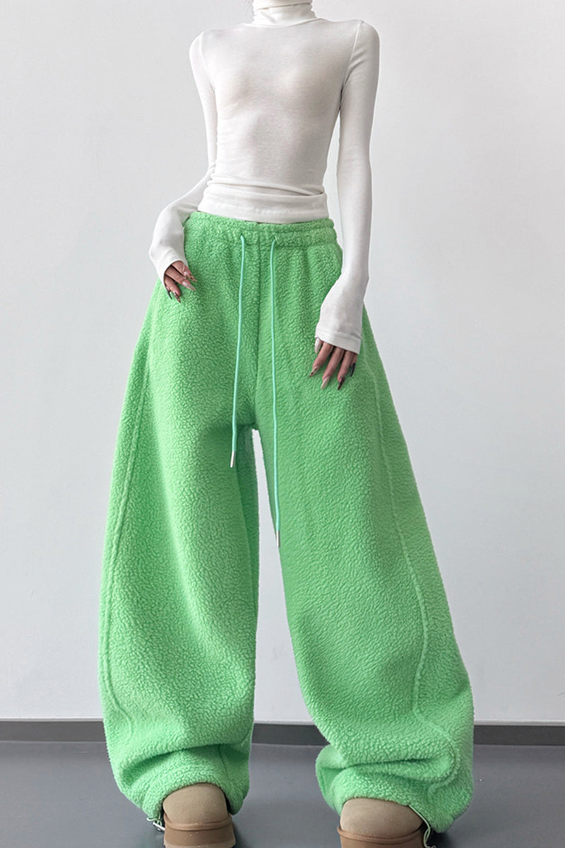 Oversized Drawstring Casual Pants