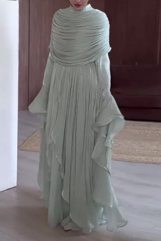 Elegant Draped Wrap Dress