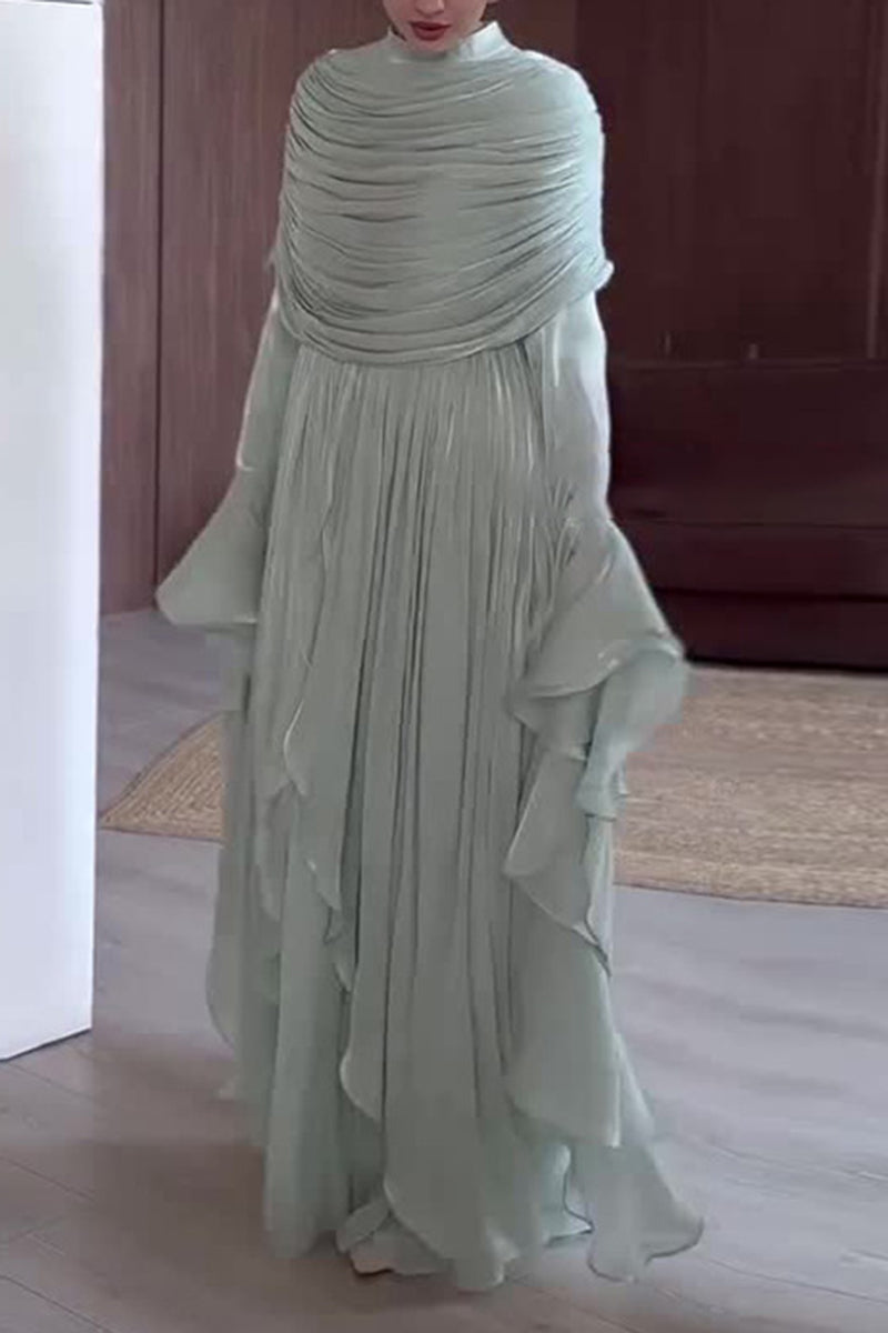 Elegant Draped Wrap Dress