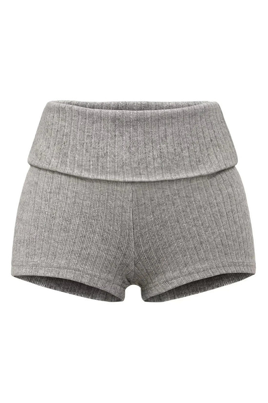 Foldover Casual Knit Shorts
