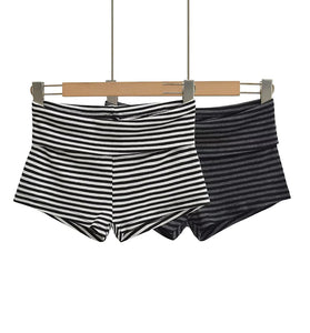 Striped Casual High-Waist Shorts
