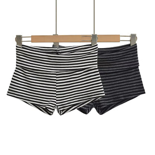 Striped Casual High-Waist Shorts