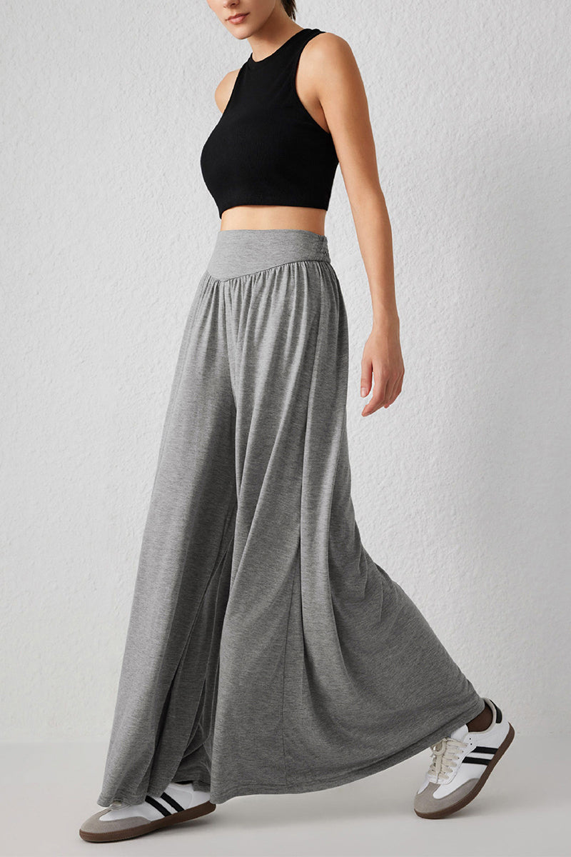 Flowing Wide-Leg Casual Pants