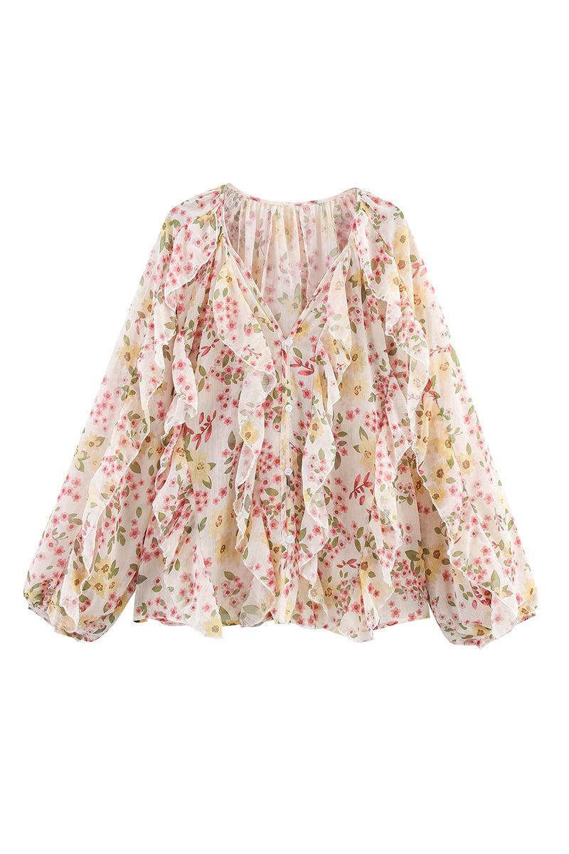 Ruffled Layered Blouse