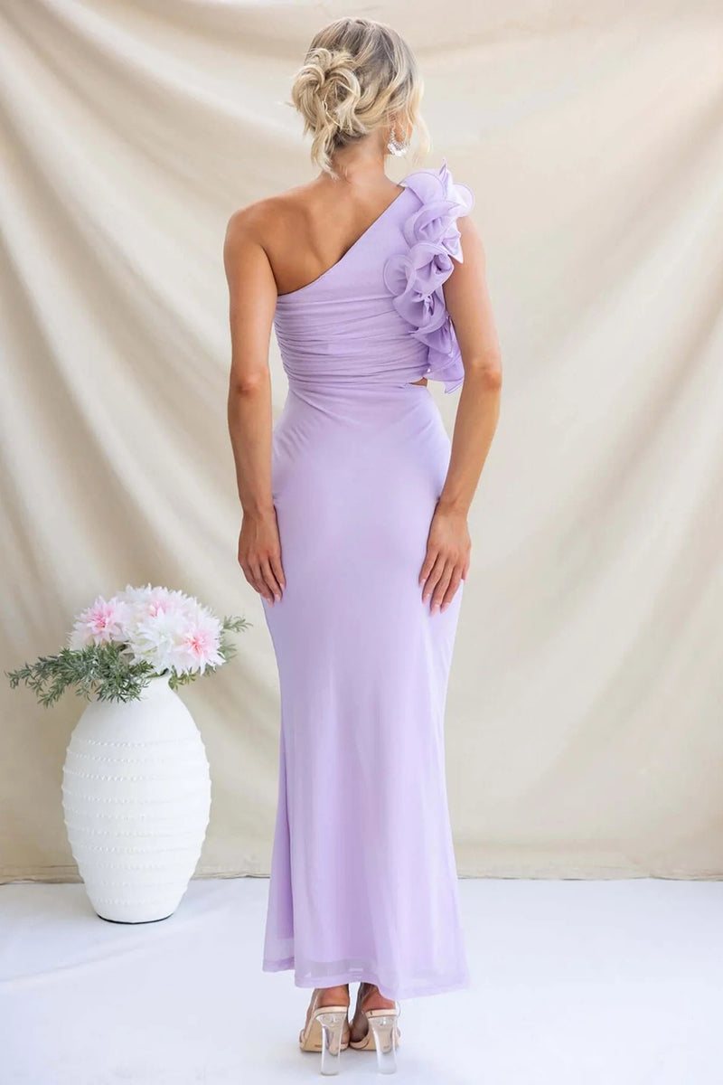 Elegant One-Shoulder Casual Maxi Dress
