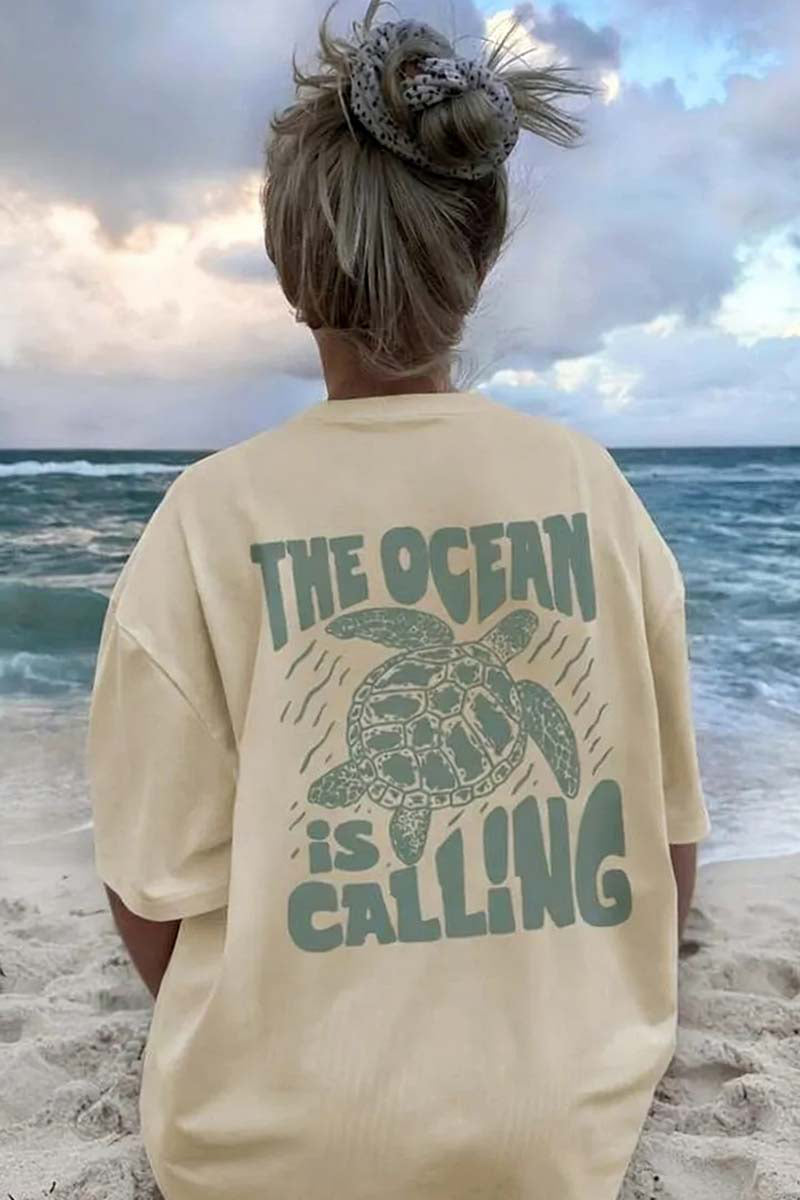 Ocean Motif Graphic T-Shirt
