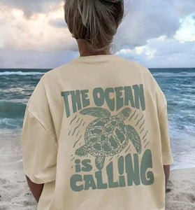Ocean Motif Graphic T-Shirt