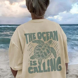 Ocean Motif Graphic T-Shirt