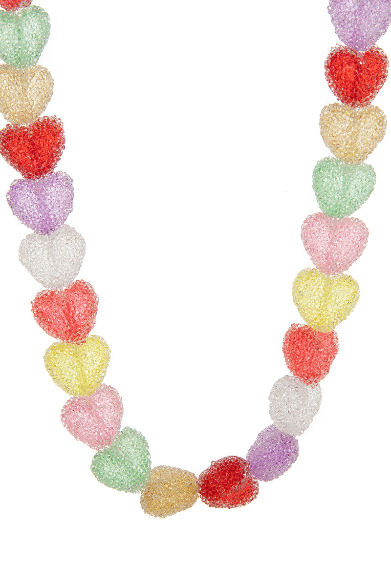 Candy Heart Beaded Necklace
