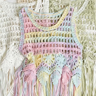 Boho Fringe Crochet Tank Top