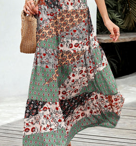 Boho Print Maxi Skirt