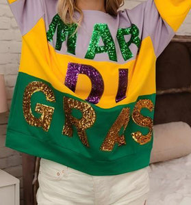 Sequin Letter Graphic Sweatshirt