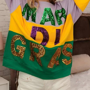 Sequin Letter Graphic Sweatshirt