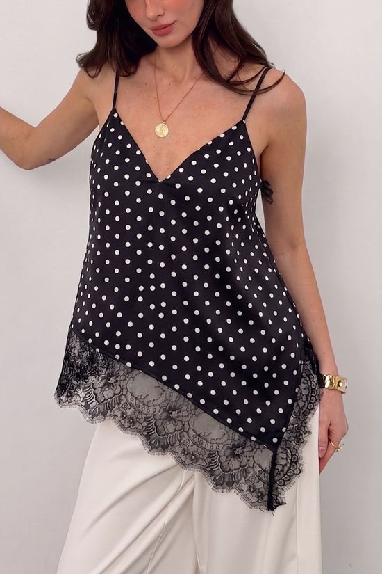 Lace Trim V-Neck Sleeveless Camisole