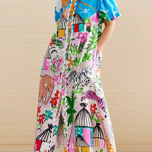 Artistic Safari Print Casual Dress