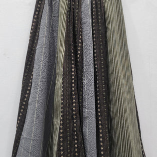 Striped Patchwork Midi Skirt