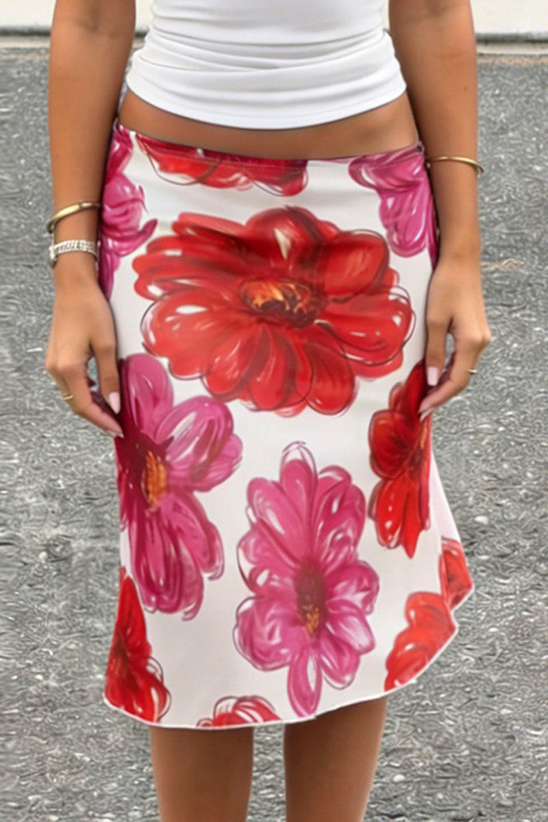 Floral Midi Skirt