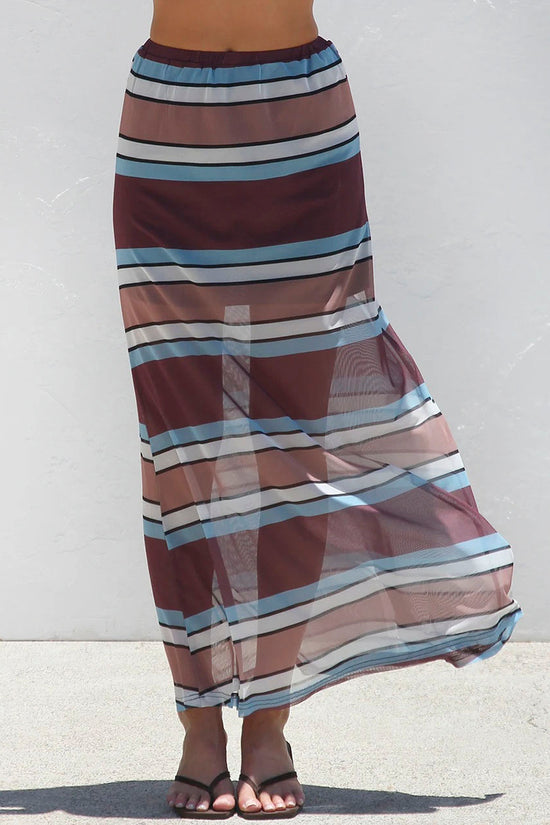Polka Dot Sheer Midi Skirt