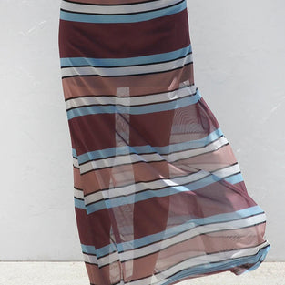 Polka Dot Sheer Midi Skirt
