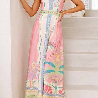 Floral Halter Maxi Dress