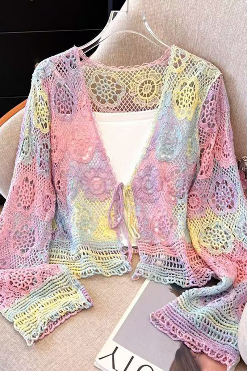 Crochet Floral Lace Cardigan