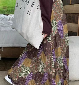 Elegant Patterned Midi Skirt