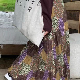 Elegant Patterned Midi Skirt