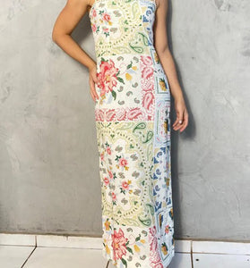 Floral Patchwork Maxi Dress