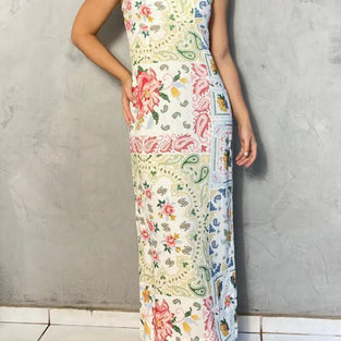 Floral Patchwork Maxi Dress