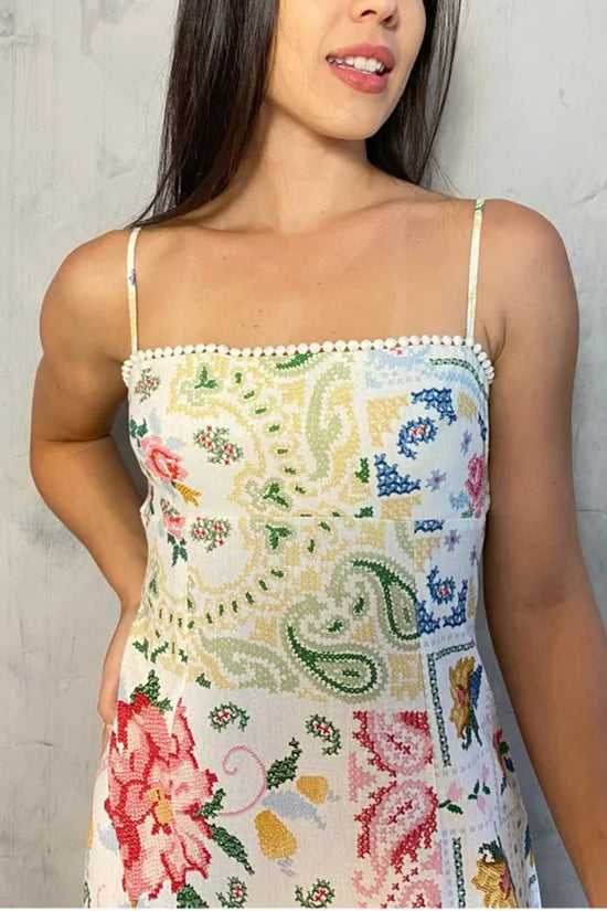 Floral Patchwork Maxi Dress
