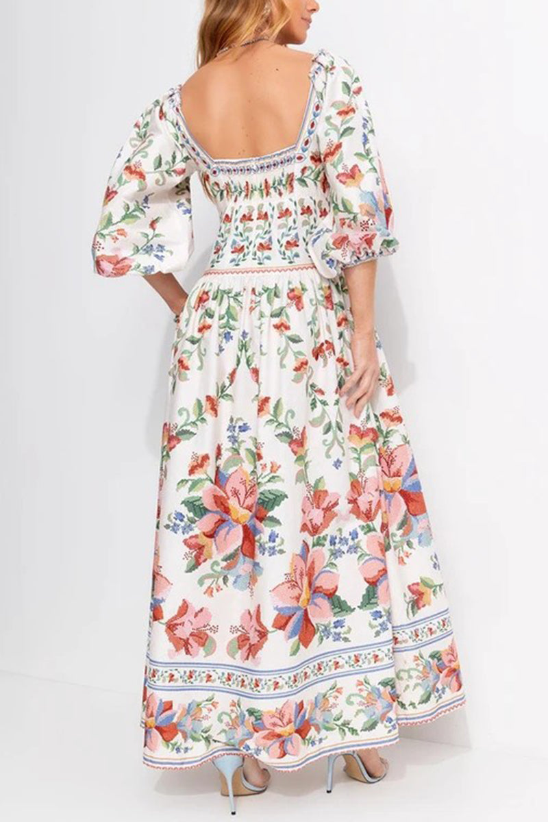 Floral Print Maxi Dress