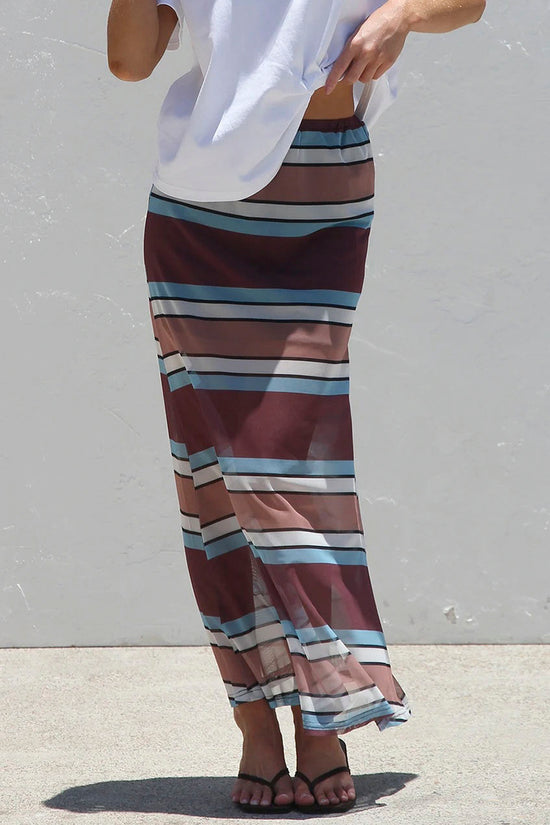 Polka Dot Sheer Midi Skirt