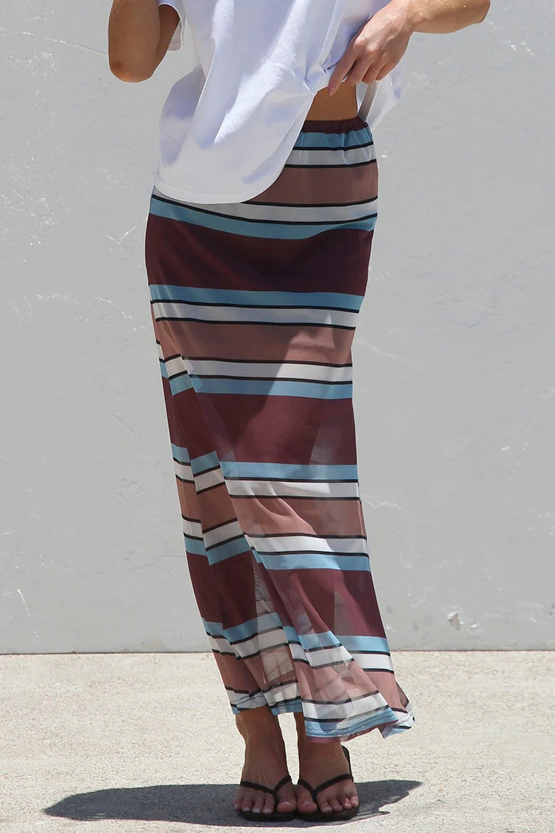 Polka Dot Sheer Midi Skirt
