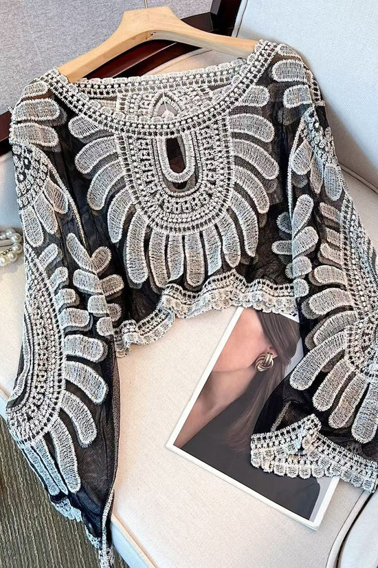 Boho Crochet Cover-Up Top