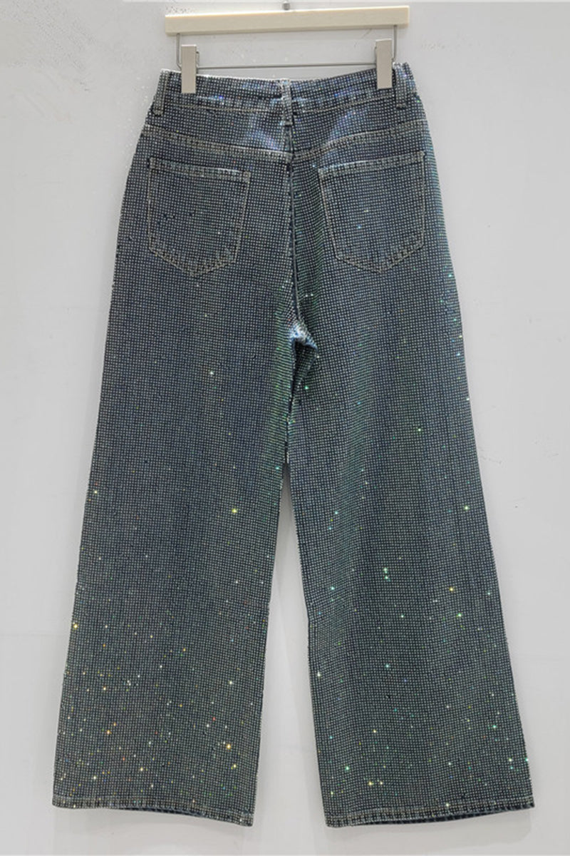 Shimmer Straight Cut Denim