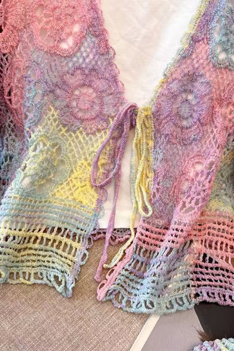 Crochet Floral Lace Cardigan