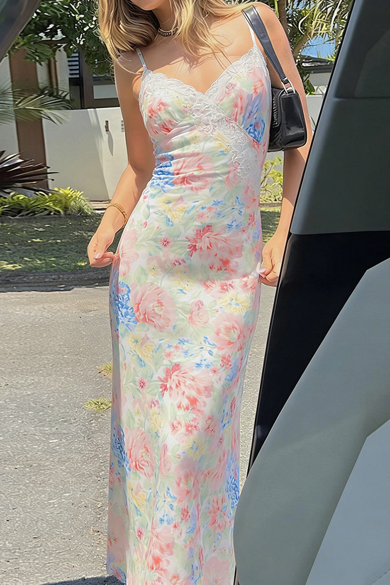 Floral Sleeveless Maxi Dress