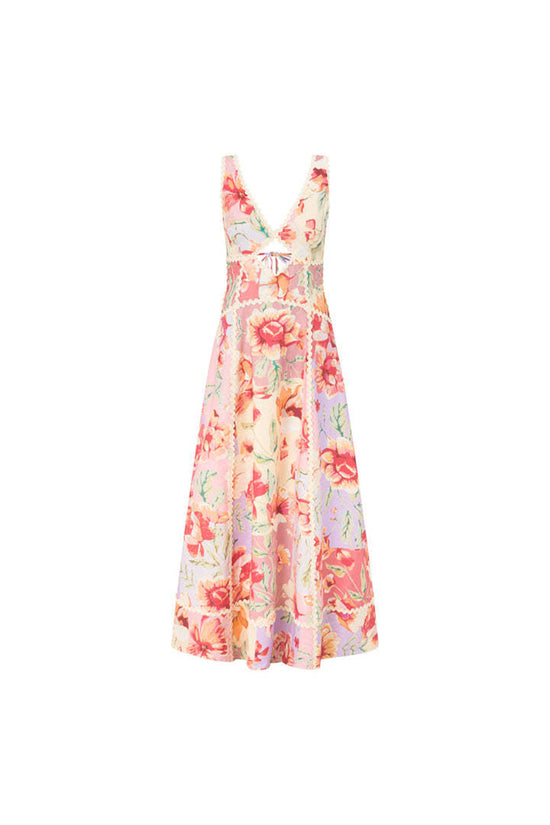 Floral Cutout Maxi Dress