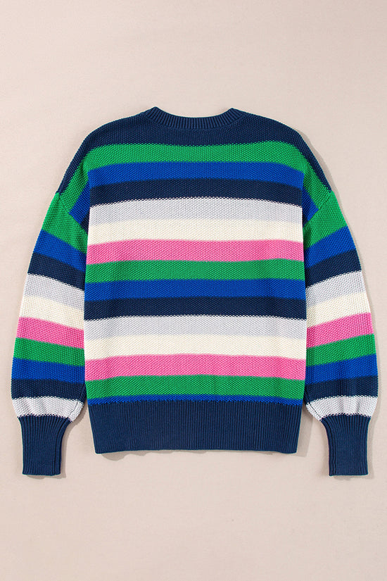Striped Oversized Cozy Knit Sweater