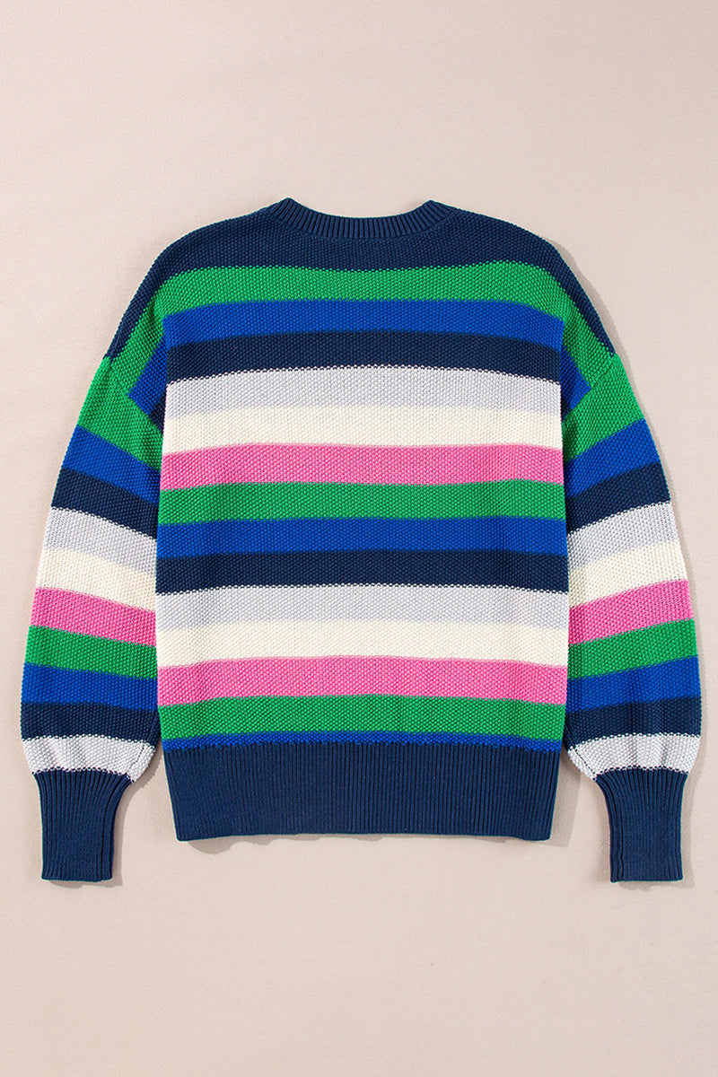 Striped Oversized Cozy Knit Sweater