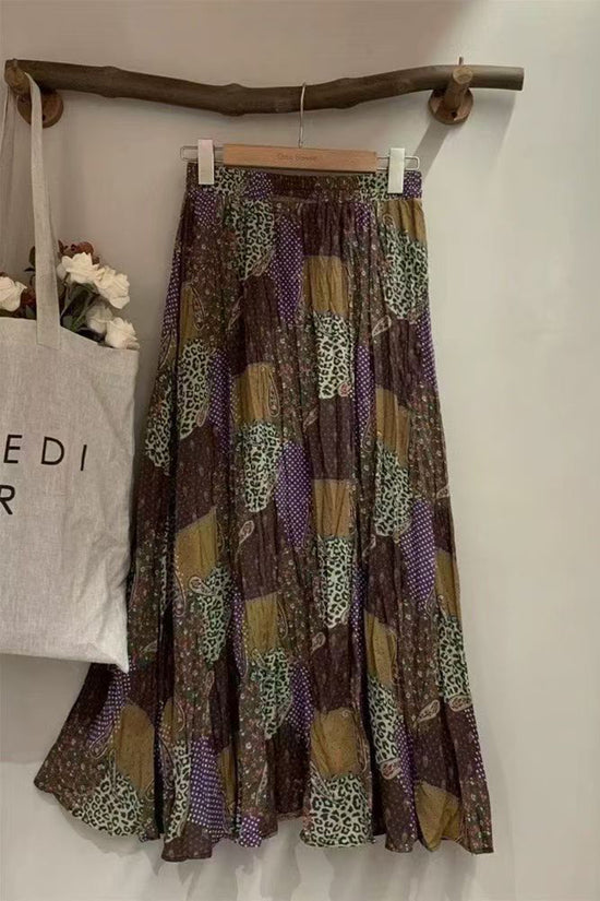 Elegant Patterned Midi Skirt