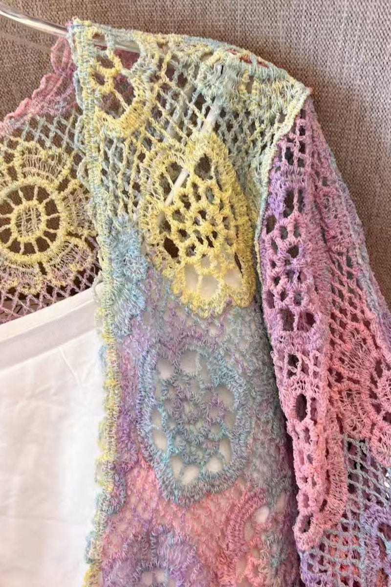 Crochet Floral Lace Cardigan