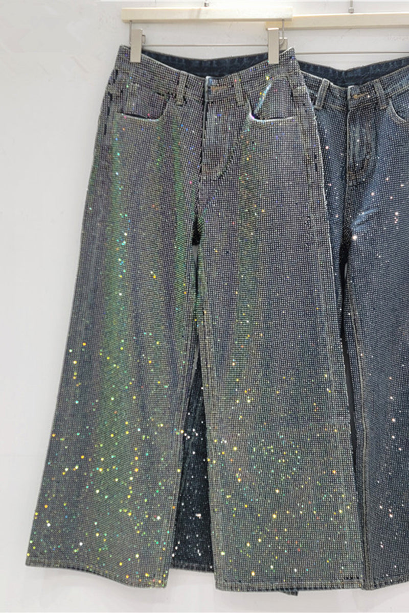 Shimmer Straight Cut Denim