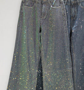 Shimmer Straight Cut Denim
