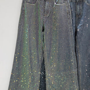 Shimmer Straight Cut Denim